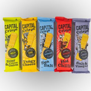 Capital Crips Chilli, Sour Cream & Onion, Sea Salt Crips, Salt & Vinegar, Cheese